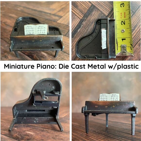 Three Vintage Die-Cast Pencil Sharpeners – 1970s – Upright Piano, Grand Piano - Picture 7 of 8